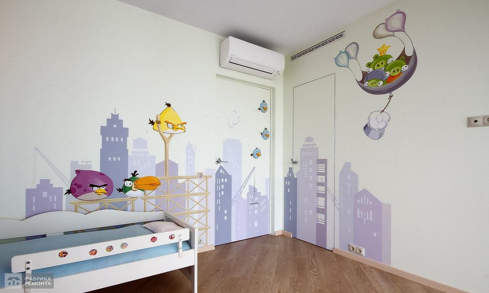 Оформление детской комнаты в стиле Angry Birds